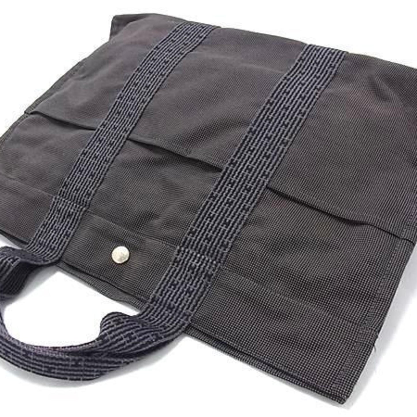 Hermes Herms Air Line Tote Mm Gray Canvas Bag