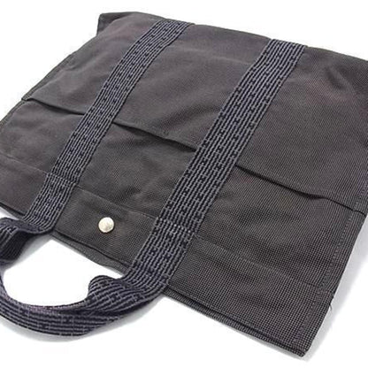 Hermes Herms Air Line Tote Mm Gray Canvas Bag