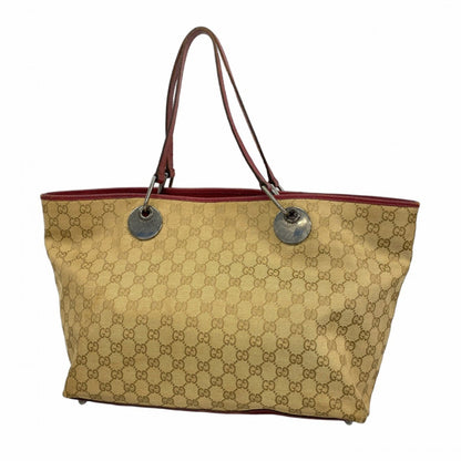 Gucci Tote Bag Gg Canvas 120838 Beige Bordeaux