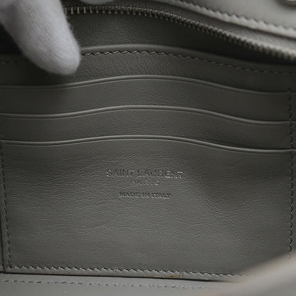 Saint Laurent Toy Cabas Shoulder Bag Leather Grey 452322 Bj50N 2825