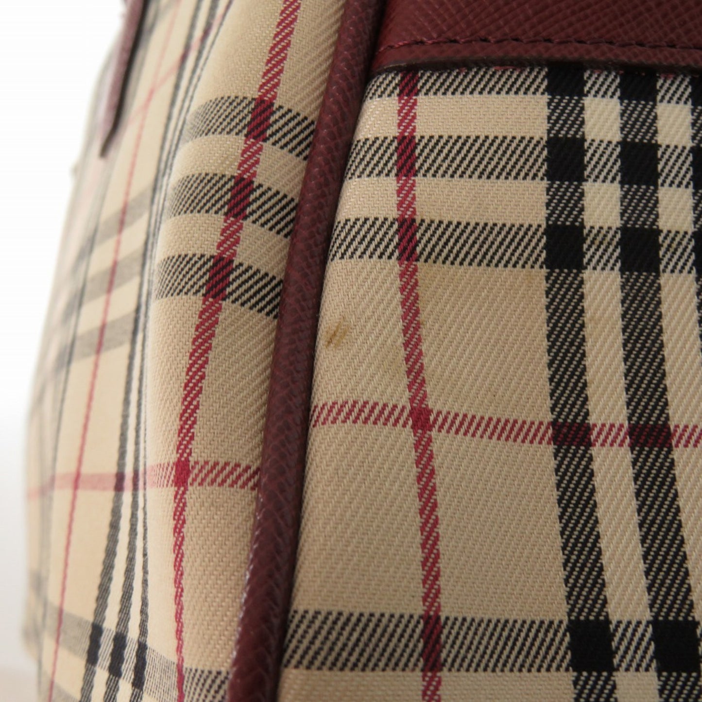 Burberry Nova Check Leather/Canvas Beige Boston Bag 1300 Burberry