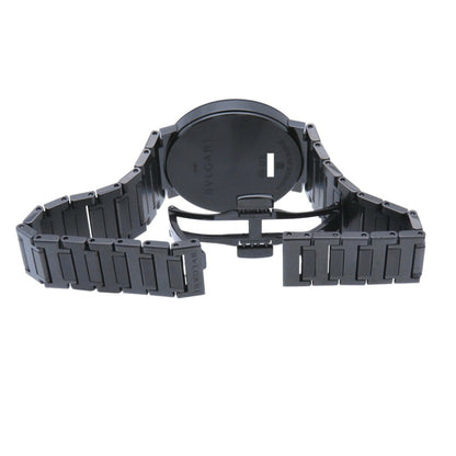 Like New Bvlgari Quartz Black Dlc Coating Bb33S Watch Ss Dial 0175Bvlgari