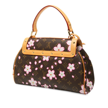 Louis Vuitton Monogram Cherry Blossom Sac Retro Pm Handbag M92012 Brown Multicolor Leather