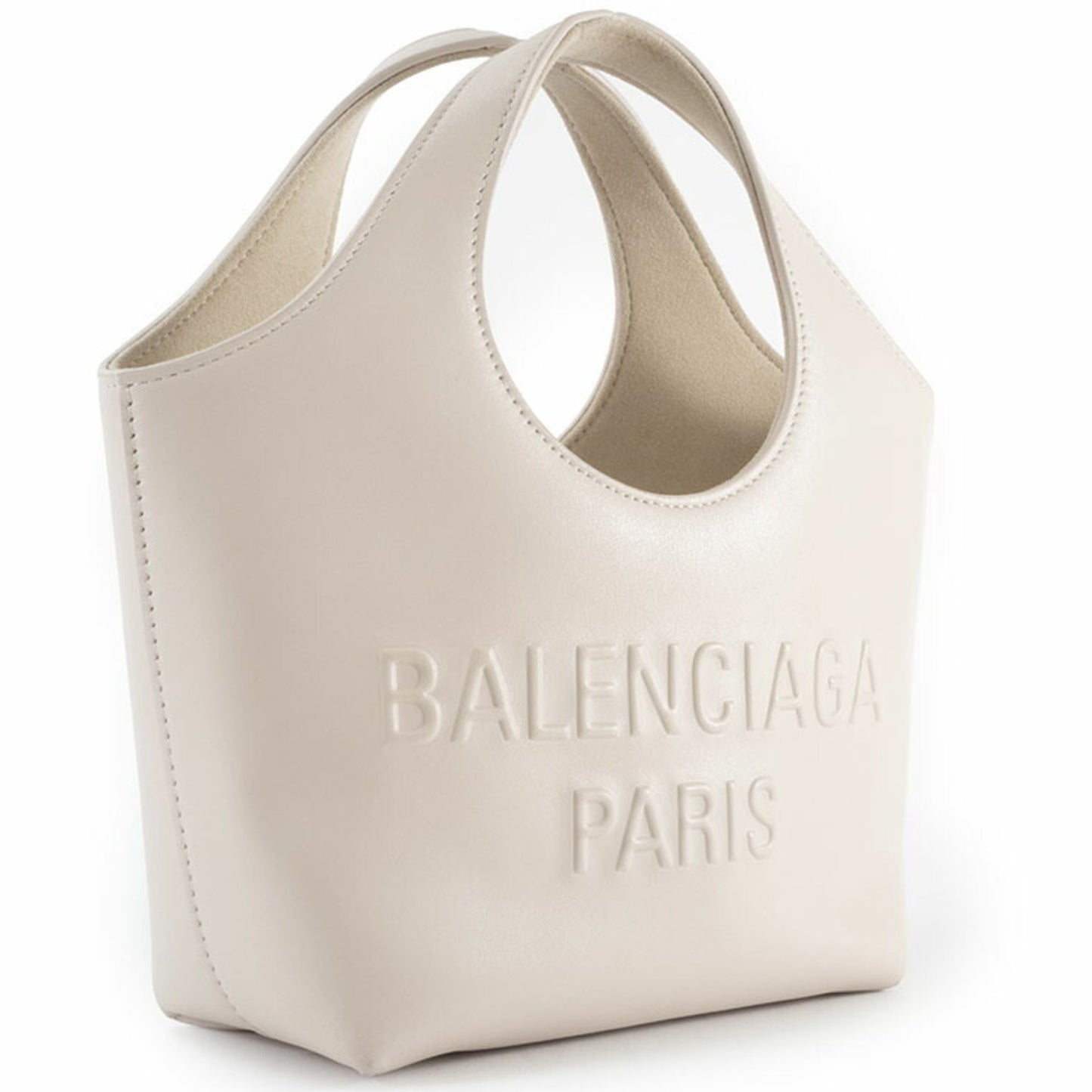 Balenciaga Mary Kate Xs Tote Bag 747036 In Cream Leather