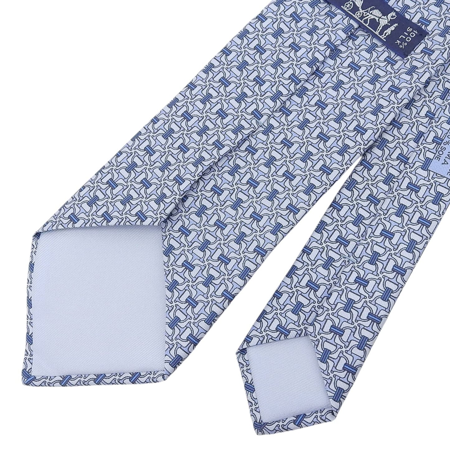 Hermes 5560 Ma Cravate 100% Silk Chaine D'Ancre All-Over Print Tie