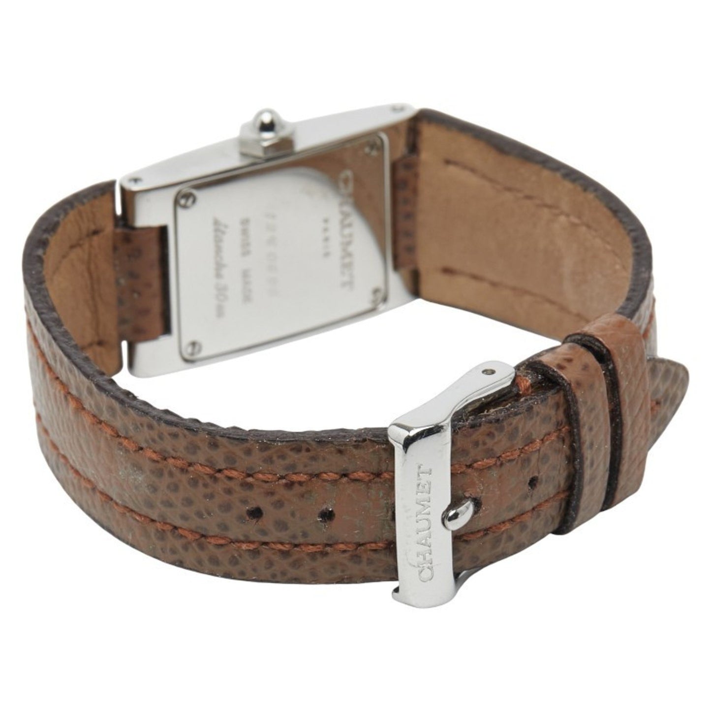 Chaumet Style Rectangle Quartz Watch With Silver Dial