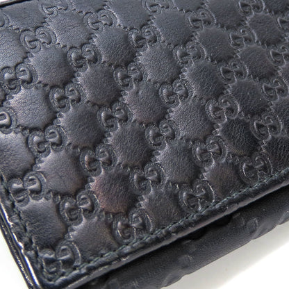 Gucci Business Card Holder/Card Case 323401 Shimmer Leather Black Holder Accessories