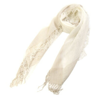 Brunello Cinnelli Brunello Cucinelli Large Cashmere Chiffon Shawl In Ivory