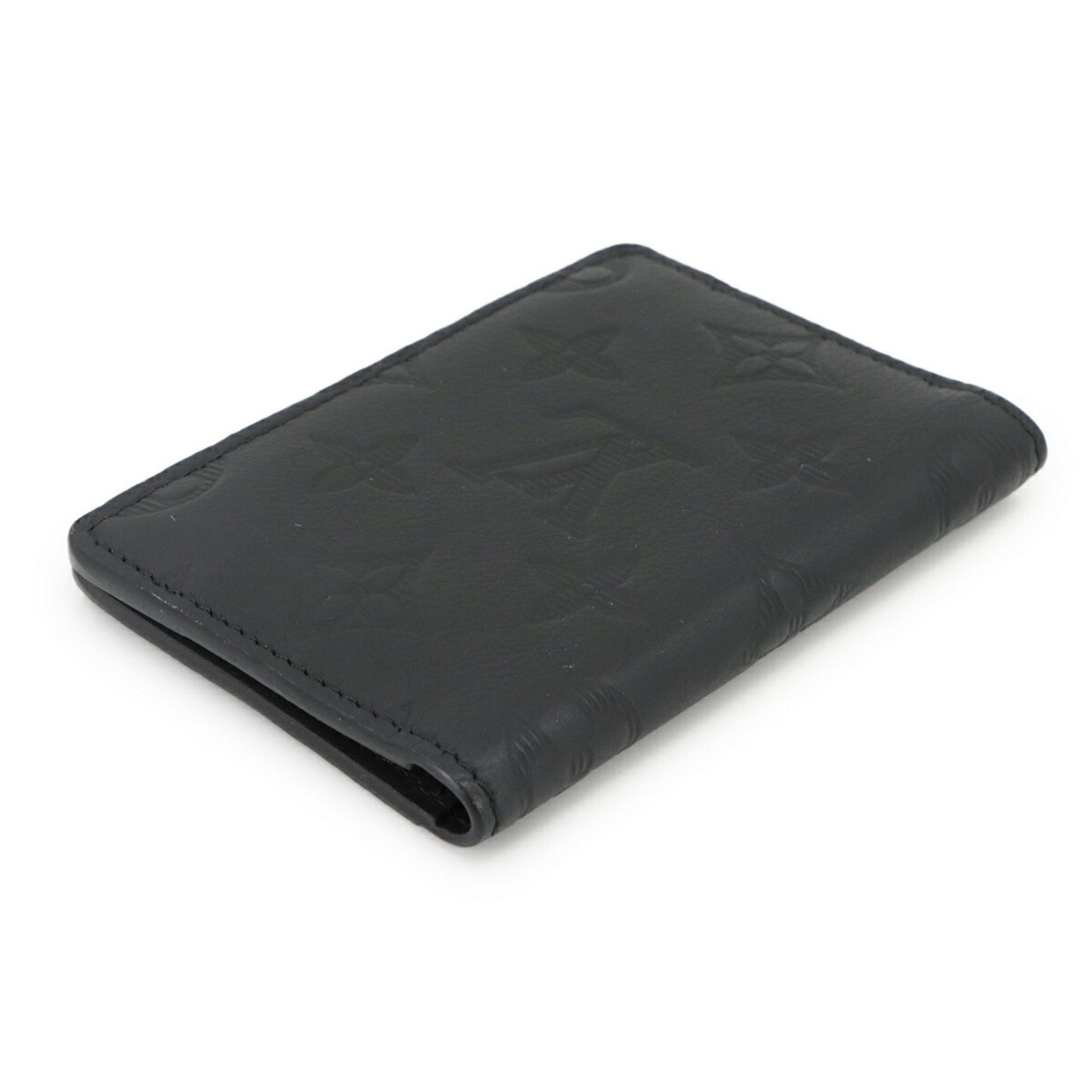 Louis Vuitton Monogram Shadow Organizer De Poche Card Case In Black Leather With Rfid Holder