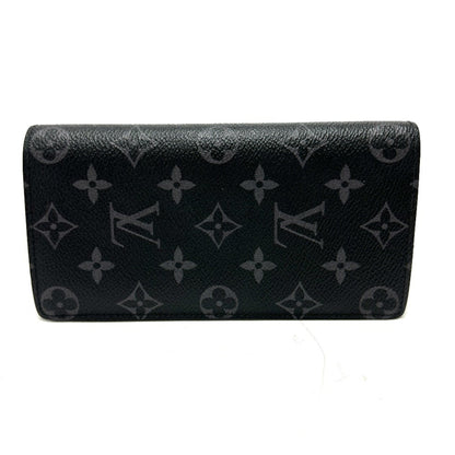 Louis Vuitton M61697 Portefeuille Brazza Bi-Fold Wallet Long Monogram Eclipse Canvas