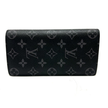 Louis Vuitton M61697 Portefeuille Brazza Bi-Fold Wallet Long Monogram Eclipse Canvas