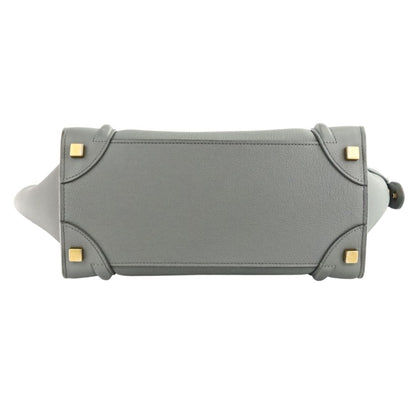 Celine Luggage Bag Micro Shopper Tote Gray