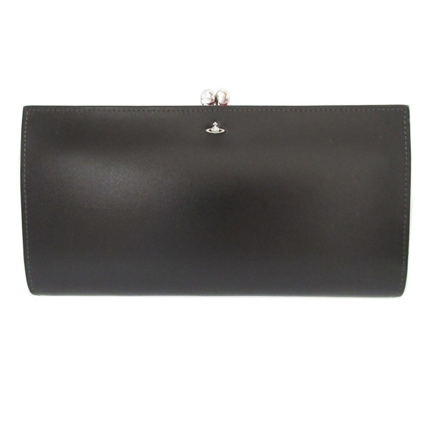 Vivienne Westwood Orb Pattern Leather Black Clasp Long Wallet 1656