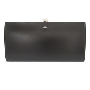 Vivienne Westwood Orb Pattern Leather Black Clasp Long Wallet 1656