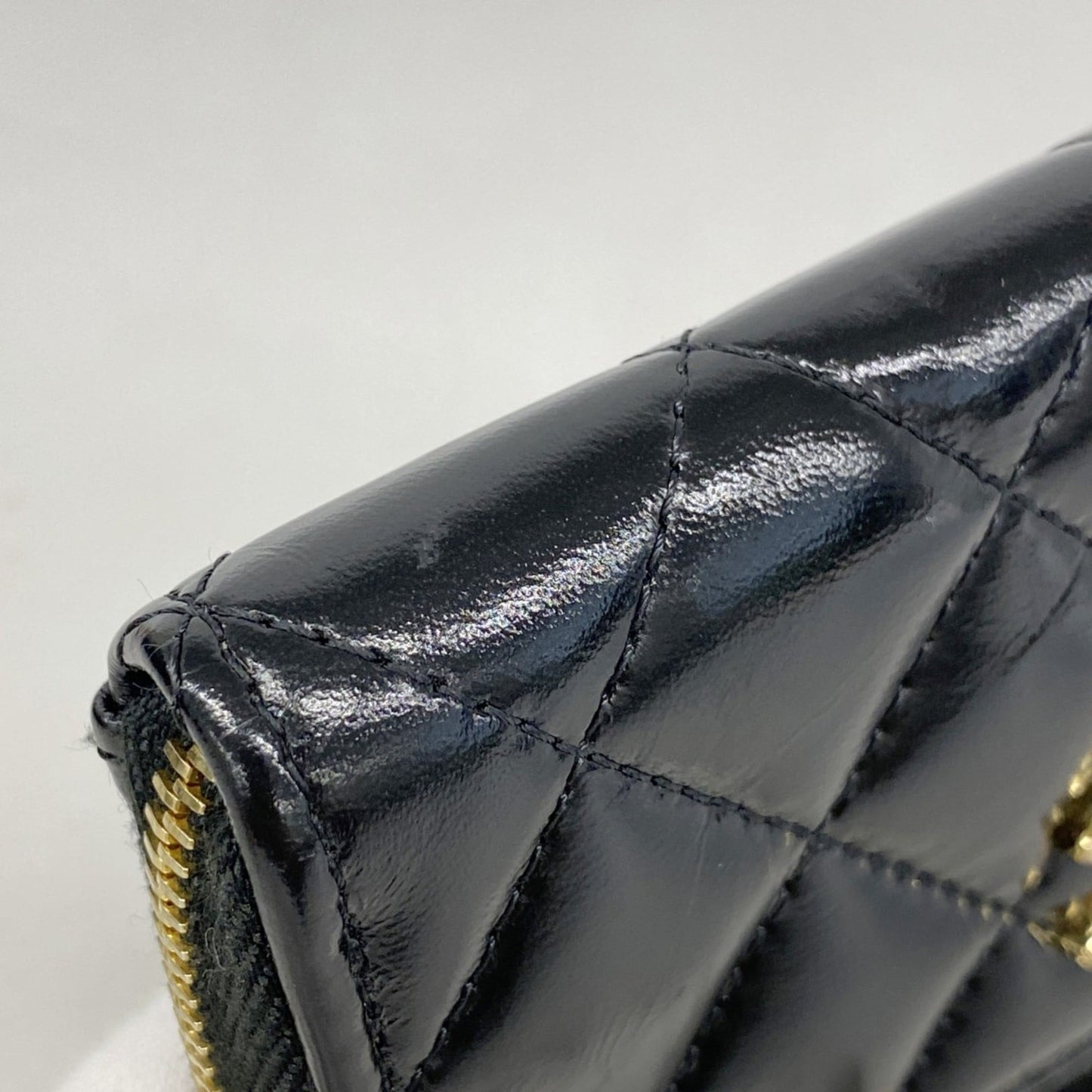 Leather Chanel Coin Purse/ Coin Case Patent