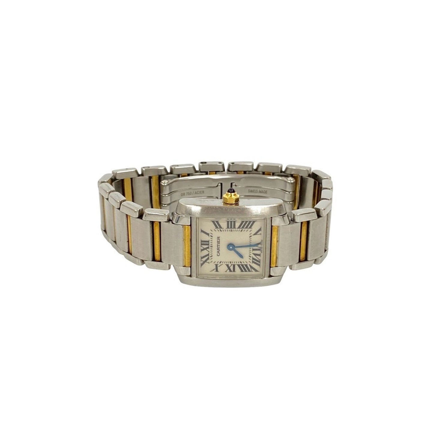 Cartier Tank Franaise Sm Stainless Steel Wristwatch In Silver