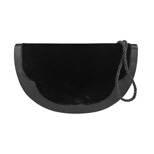 Fendi Shoulder Bag Velvet Satin Black