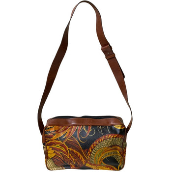 Salvatore Ferragamo Botanical Leather Combination Shoulder Bag