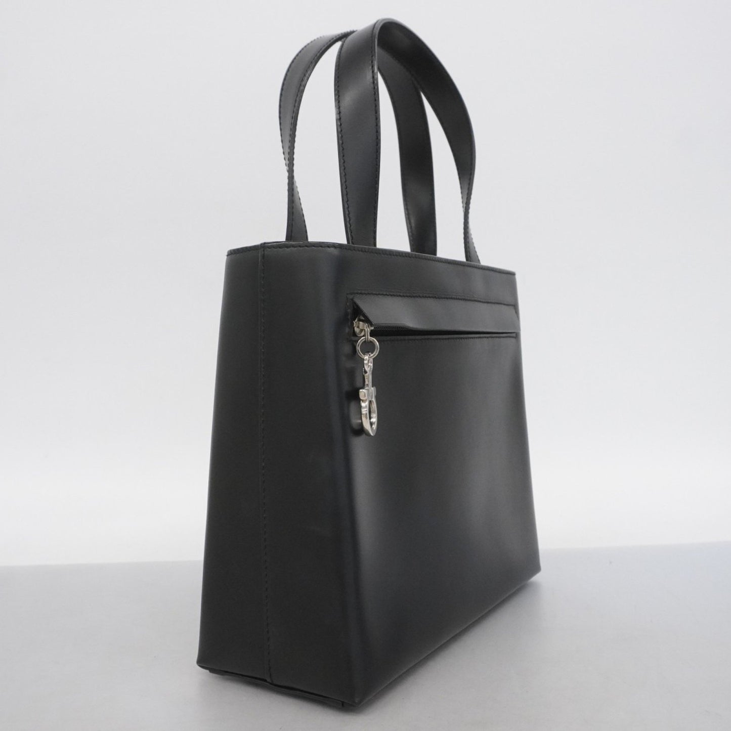 Salvatore Ferragamo Gancini Leather Handbag In Black For Women