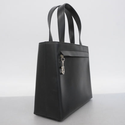 Salvatore Ferragamo Gancini Leather Handbag In Black For Women