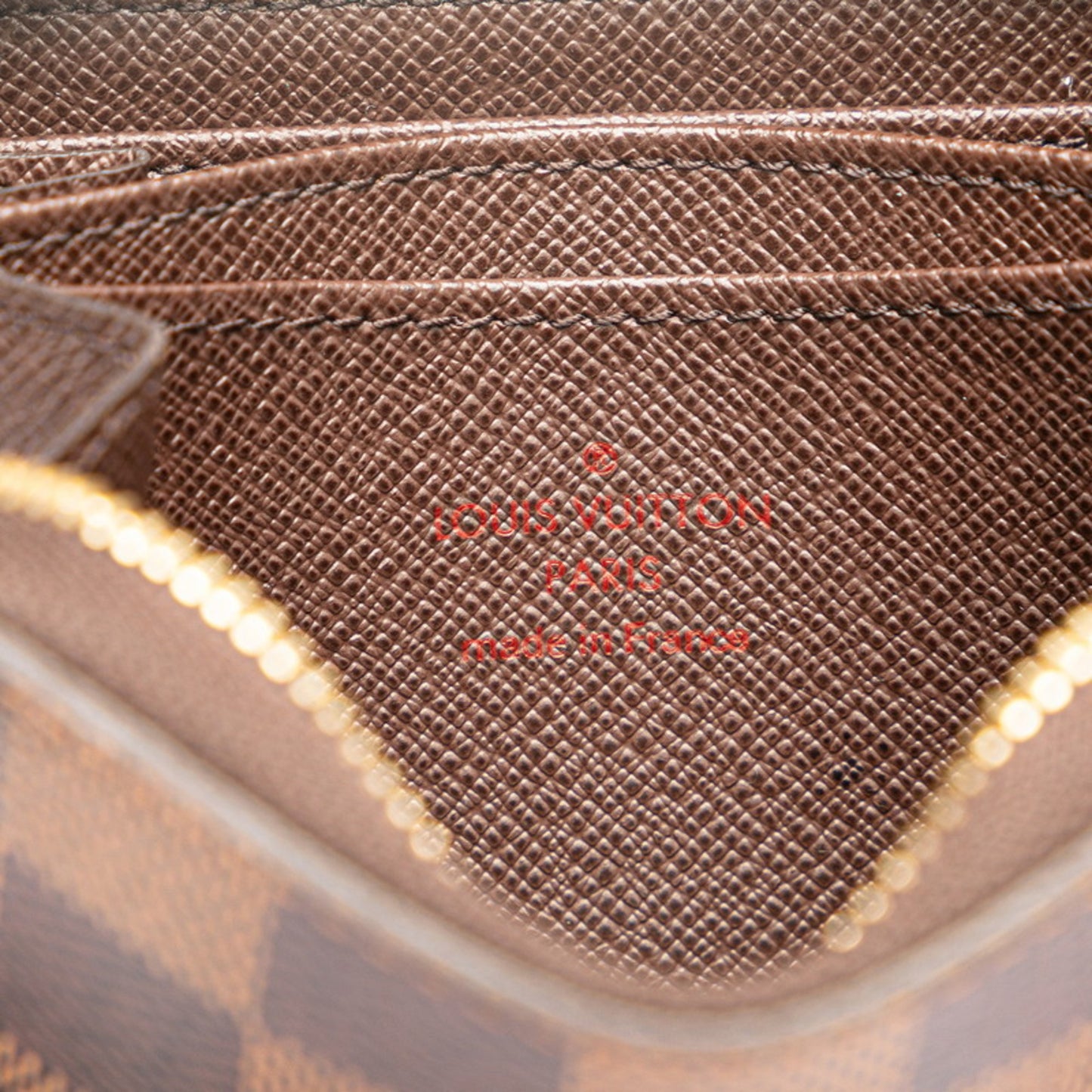 Louis Vuitton Damier Zippy Coin Purse Case N63070 Brown Pvc