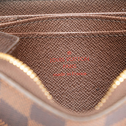Louis Vuitton Damier Zippy Coin Purse Case N63070 Brown Pvc