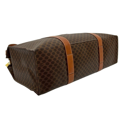 Celine Vintage Macadam Blason Triomphe Logo Leather Tote Bag