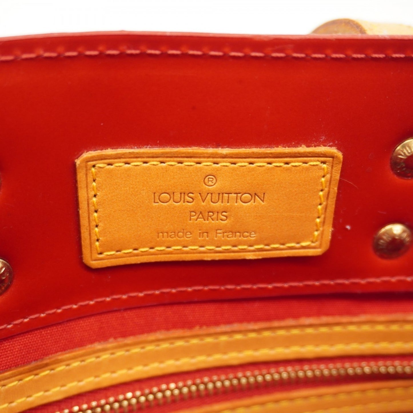Louis Vuitton Vernis Reed Pm Handbag M91088 Rouge