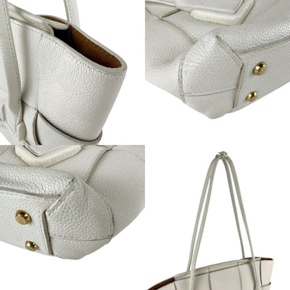 Bottega Veneta Small Arco Leather Shoulder Bag In Off-White