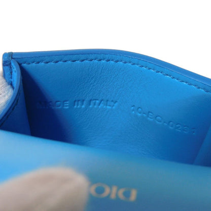 Christian Dior Dior Keychain Airpods Pro Case Flap Smooth Calfskin Neck Strap Metal Blue 2Adkh271Ucl