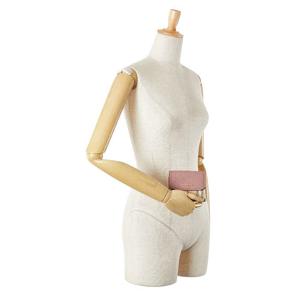 Burberry Nova Check Bifold Wallet In Beige And Pink Leather