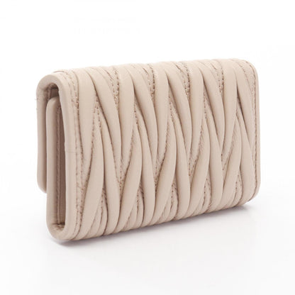 Miu Miu Miu Matelasse Key Case Leather