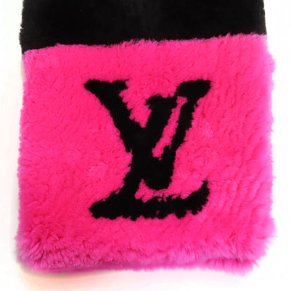 Louis Vuitton 2018 Louis Vuitton Echarpe Lv In The City Beaver Fur 100% Silk Scarf M70872 Black