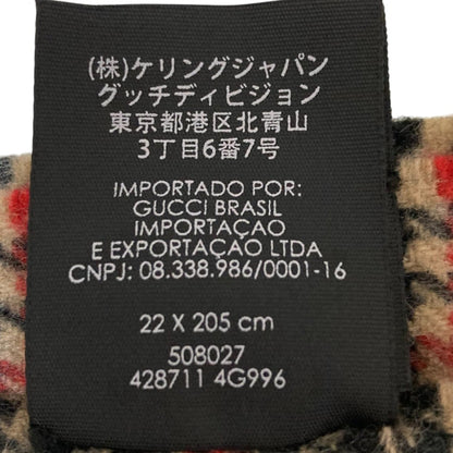 Gucci Cashmere Blend Wool Check Stole/Scarf