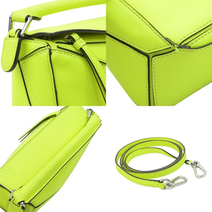 Loewe Puzzle Mini Shoulder Bag Leather Neon Yellow