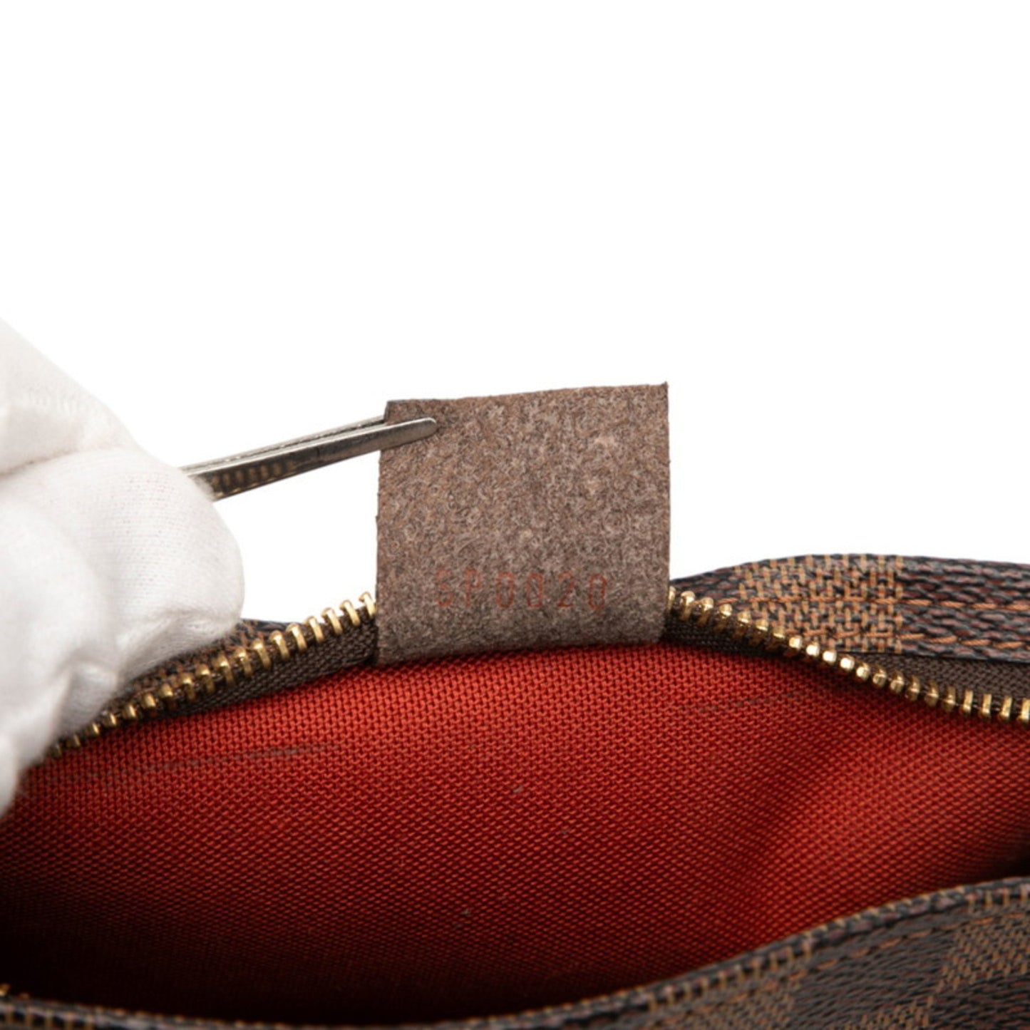 Louis Vuitton Damier Truss Makeup Accessory Pouch Handbag N51982 Brown Leather