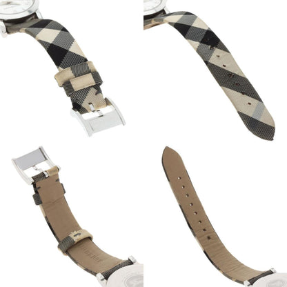 Burberry Bu1386 Watch Stainless Steel Leather