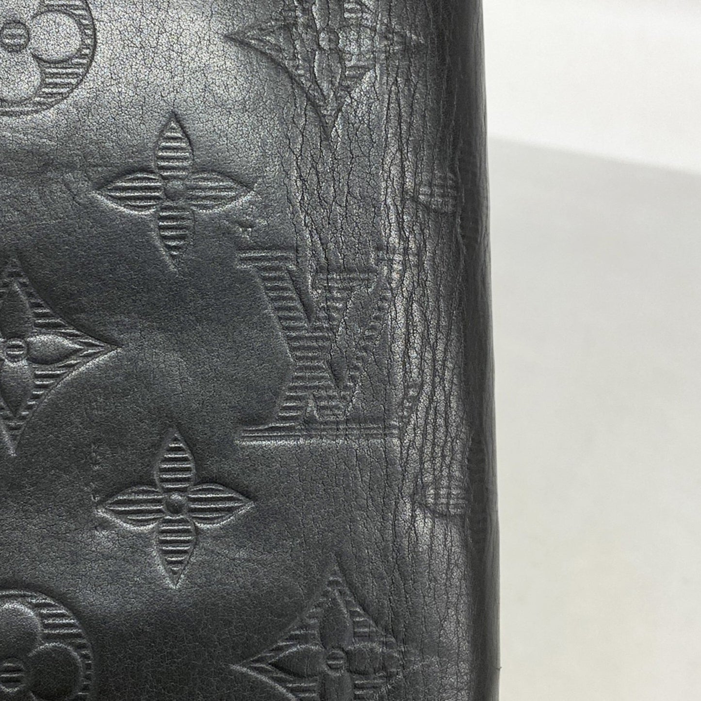 Louis Vuitton Monogram Shadow Zippy Wallet Vertical M62902 Black