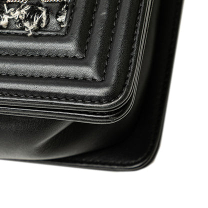 Chanel Boy Chanel 25 Crossbody Chain Shoulder Bag In Black