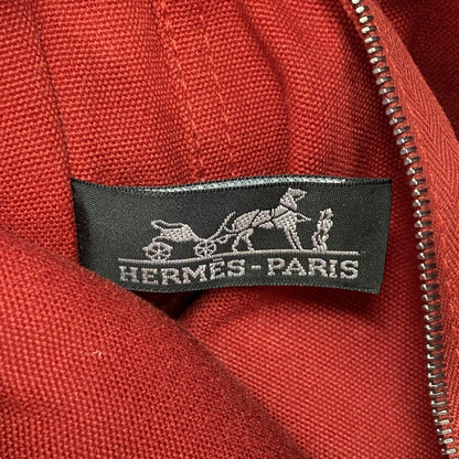 Hermes Herms Deauville Pm Tote Bag In Red Canvas