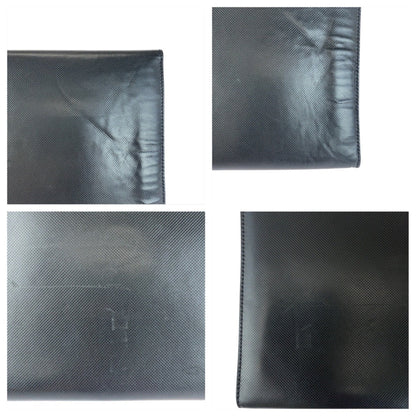 Bottega Veneta Vintage Black Leather Clutch Bag Briefcase