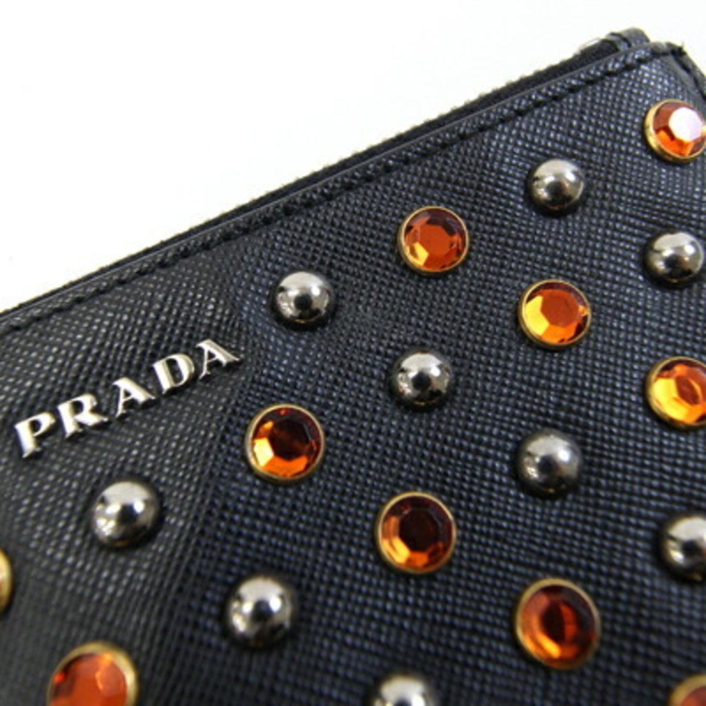 Prada Pouch 2M1273 Black Leather Coin Purse