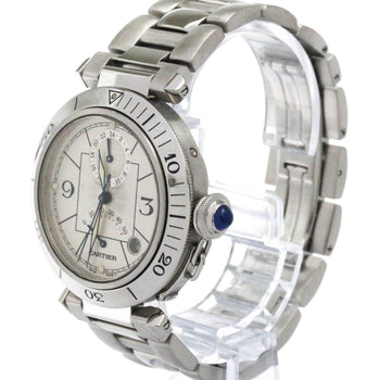 Cartier Pasha 38 Gmt Power Reserve Automatic Watch W31037H3 Polished