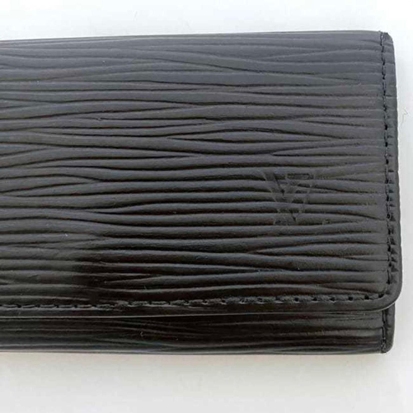 Louis Vuitton 4-Ring Key Case Multicle 4 Ec-22970 Black Noir Epi M63822 Leather Ca0012 Louis