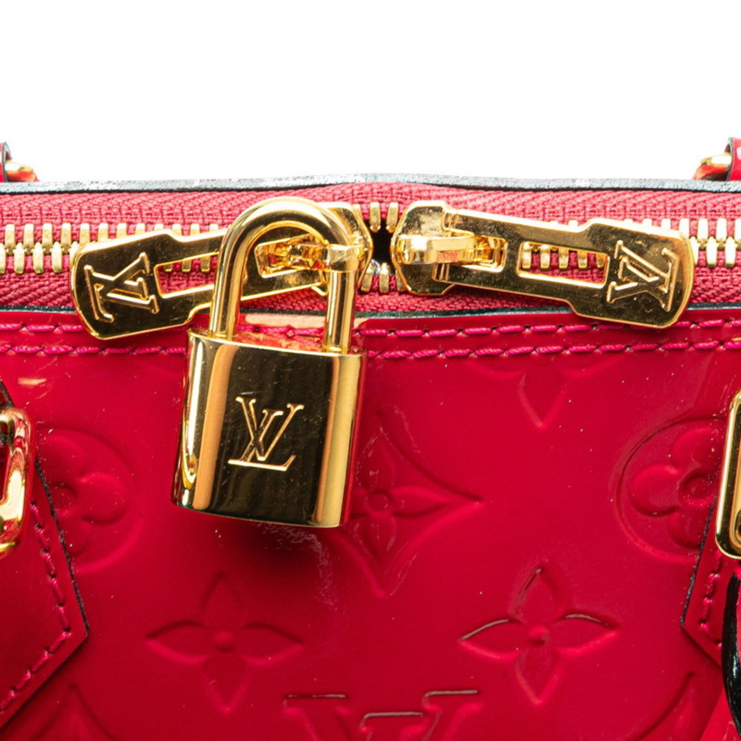 Louis Vuitton Monogram Vernis Alma Pm Handbag M91693 Rouge Grenadine Red Patent Leather