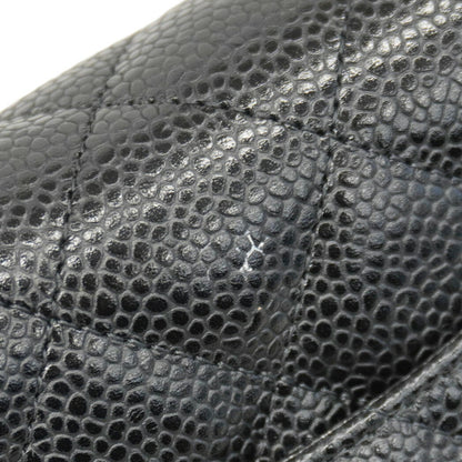 Chanel Matelasse Shoulder Wallet With Chain Bag In Caviar Skin