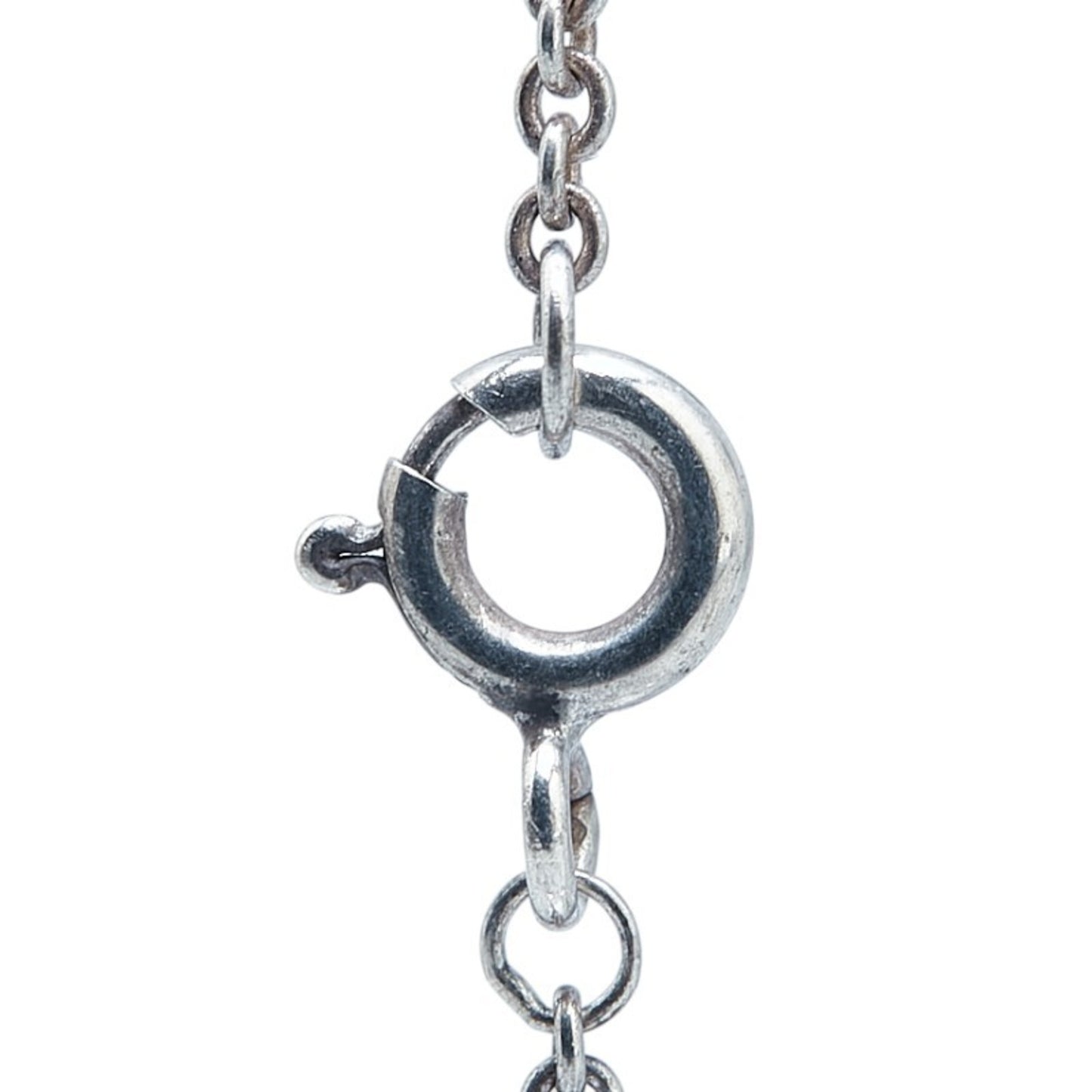 Tiffany Heart Link Lariat Necklace In 925 Sterling Silver