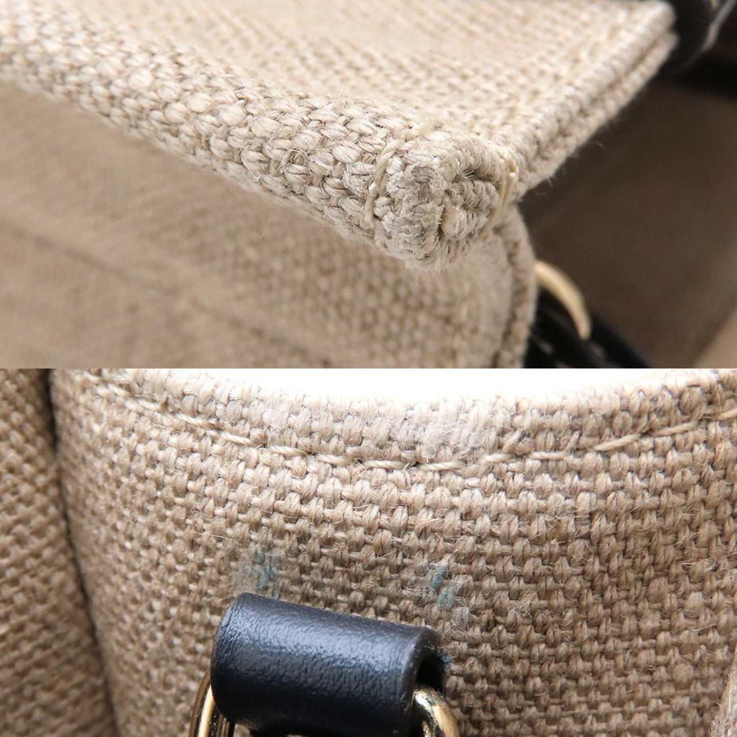 Chlo Chloe Woody Small Tote (Chc22As397I2691J) Handbag In Linen And Calfskin