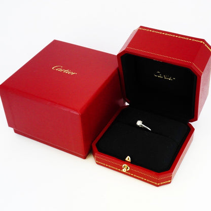 Cartier Solitaire Ring 1Pd Pt950 Platinum Diamond 0.34Ct #46