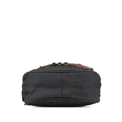 Burberry Nova Check Crossbody Shoulder Bag In Black